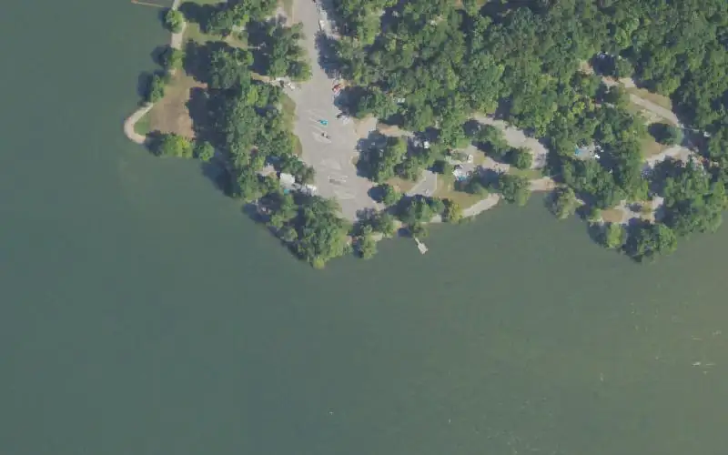 Aerial photo of the area around Hurricane Creek, Trigg County