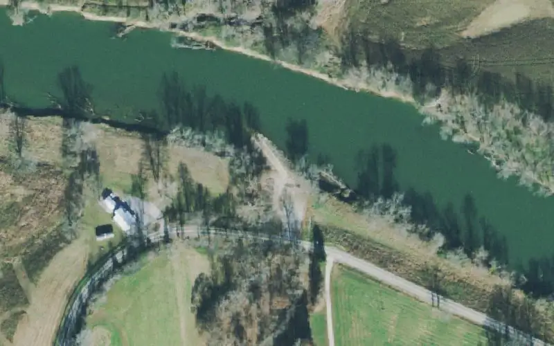 Aerial photo of the area around Hurricane Mills, Humphreys County