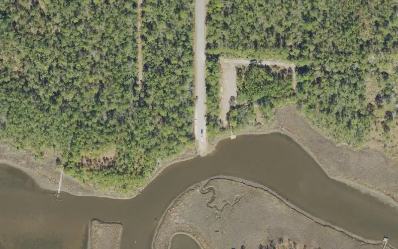 Aerial photo of the area around Indian Bayou Public Boat Ramp, Santa Rosa County