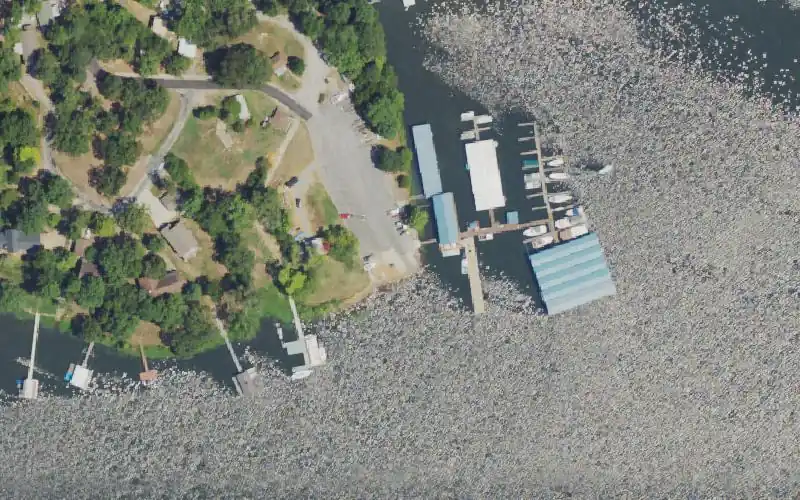 Aerial photo of the area around Irvin Cobb, Calloway County
