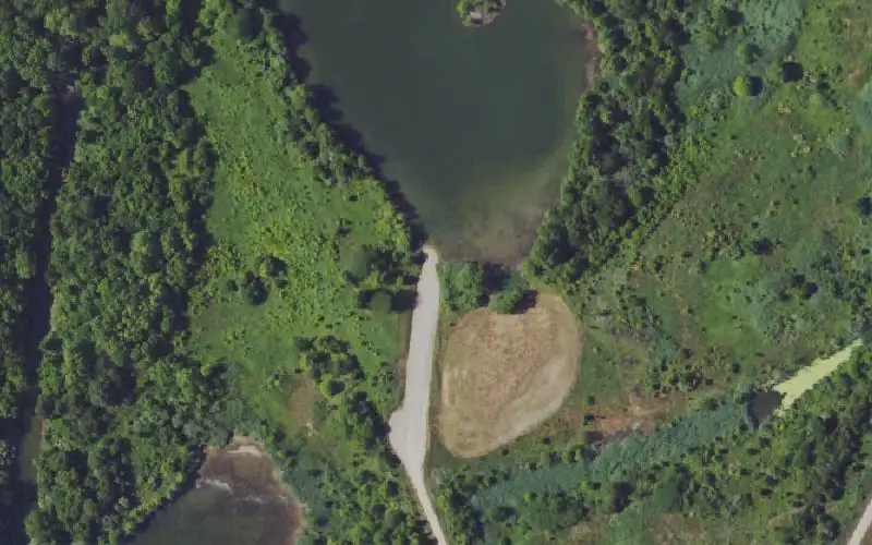 Aerial photo of the area around Island Lake 4, Ohio County