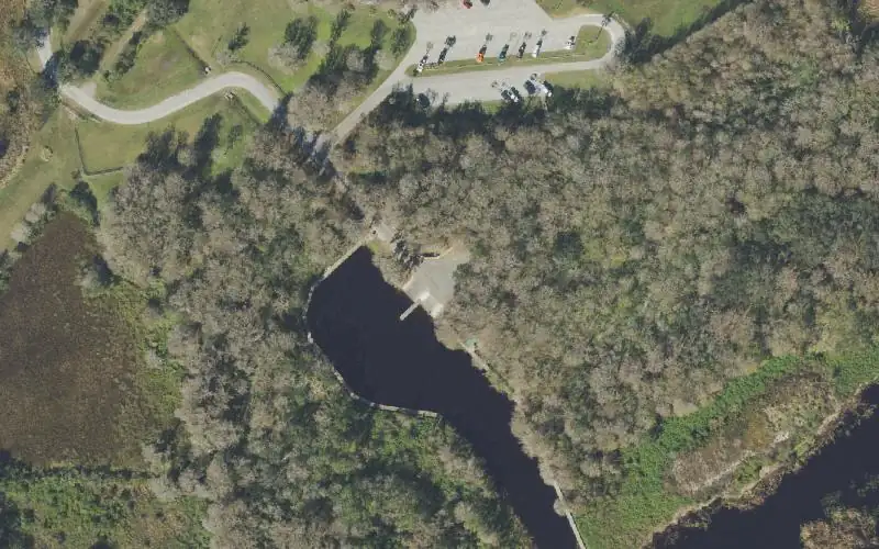 Aerial photo of the area around Istokpoga Park Public Boat Ramp, Highlands County