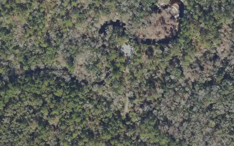 Aerial photo of the area around Jennings State Forest - Ellis Ford Paddling Access, Clay County