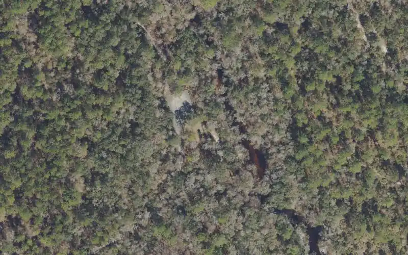 Aerial photo of the area around Jennings State Forest - Indian Ford Paddling Access, Clay County
