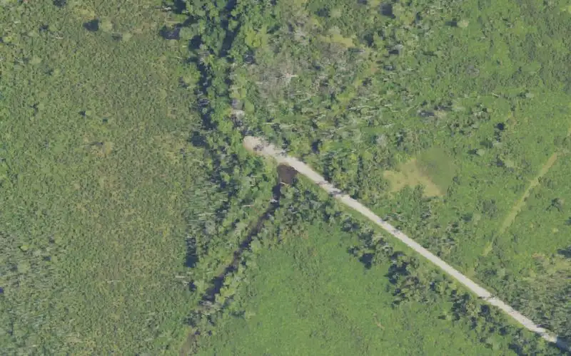 Aerial photo of the area around Jenny Hole Pond 2, Henderson County
