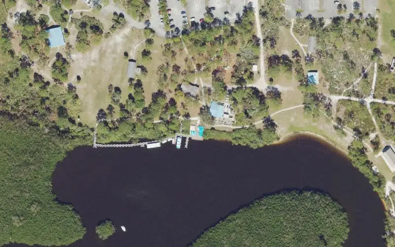 Aerial photo of the area around Jonathan Dickinson State Park - Kayak Launch, Martin County