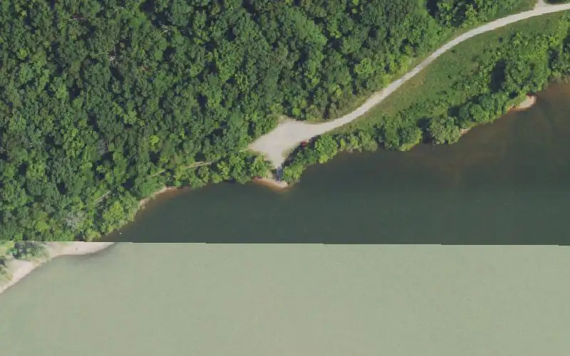 Aerial photo of the area around Jones Creek, Stewart County