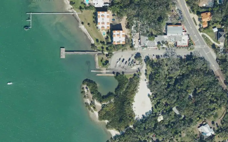Aerial photo of the area around Jungle Prada Boat Ramp, Pinellas County