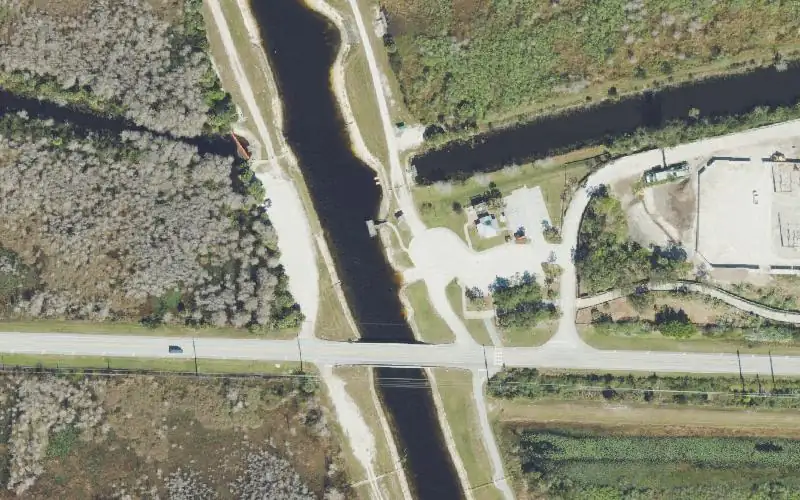 Aerial photo of the area around Karen T. Marcus Sandhill Crane Access Park - Paddlecraft Launch Platform, Palm Beach County