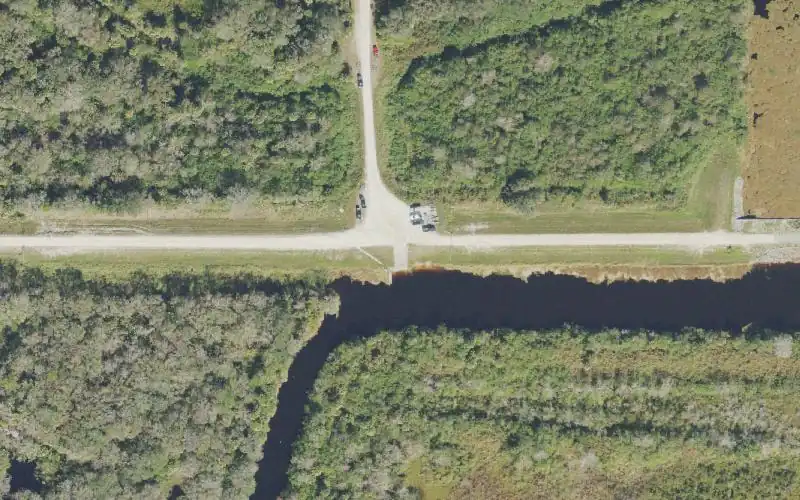 Aerial photo of the area around Kenansville Lake, Indian River County