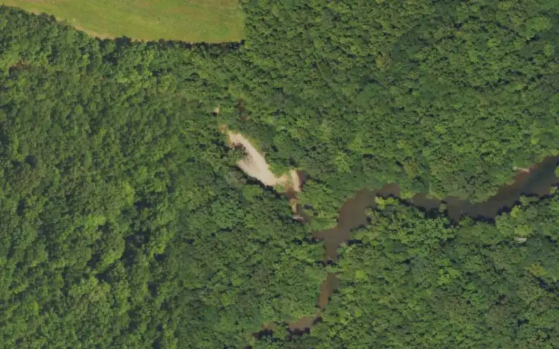 Aerial photo of the area around Kentucky Lake WMA Ramp, Calloway County