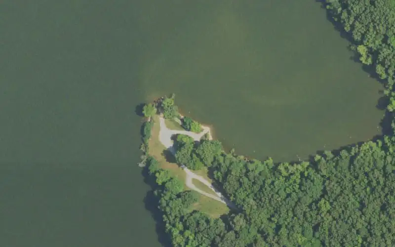 Aerial photo of the area around Kuttawa Landing Ramp - LBL, Lyon County