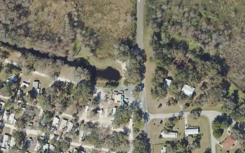 Aerial photo of the area around Lake Bryant Public Boat Ramp, Marion County