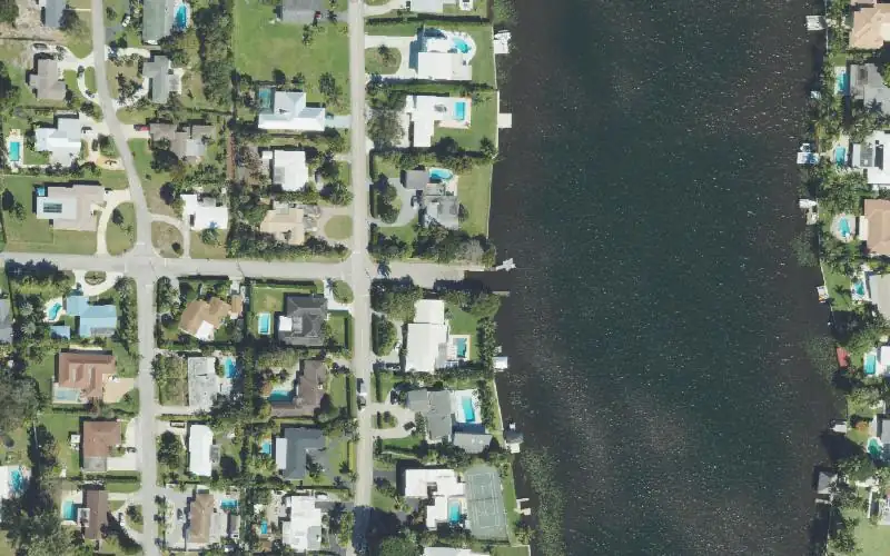 Aerial photo of the area around Lake Clarke Shores Boat Ramp Park - Town Permit Required, Palm Beach County