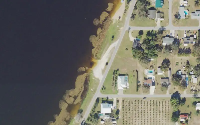 Aerial photo of the area around Lake Clinch Public Boat Ramp, Polk County