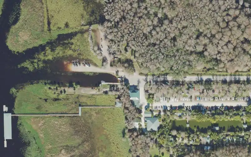 Aerial photo of the area around Lake Cypress Public Boat Ramp, Osceola County