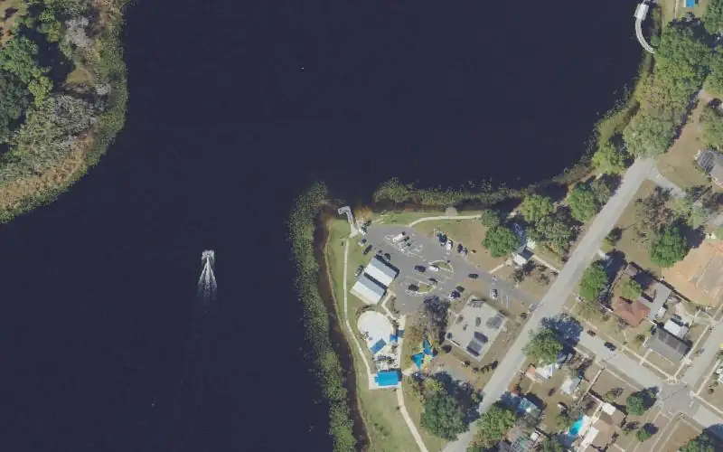 Aerial photo of the area around Lake David Park, Lake County