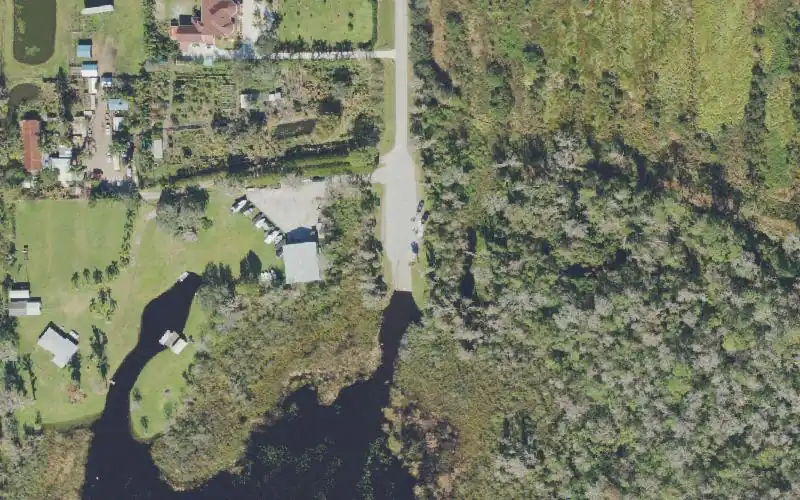 Aerial photo of the area around Lake Gentry - Smith's Landing Boat Ramp, Osceola County
