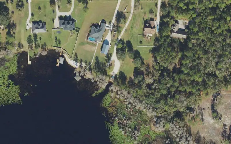Aerial photo of the area around Lake Jeffery Pay Ramp, Columbia County