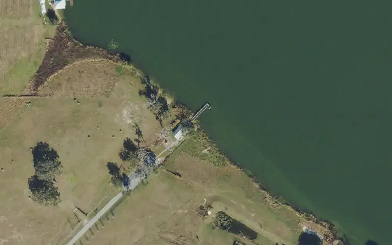 Aerial photo of the area around Lake Jovita Park and Pier, Pasco County