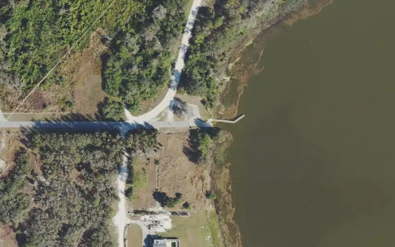 Aerial photo of the area around Lake Lelia (Gator Lake) Public Boat Ramp, Highlands County