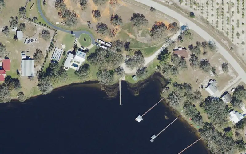 Aerial photo of the area around Lake Letta Public Boat Ramp, Highlands County