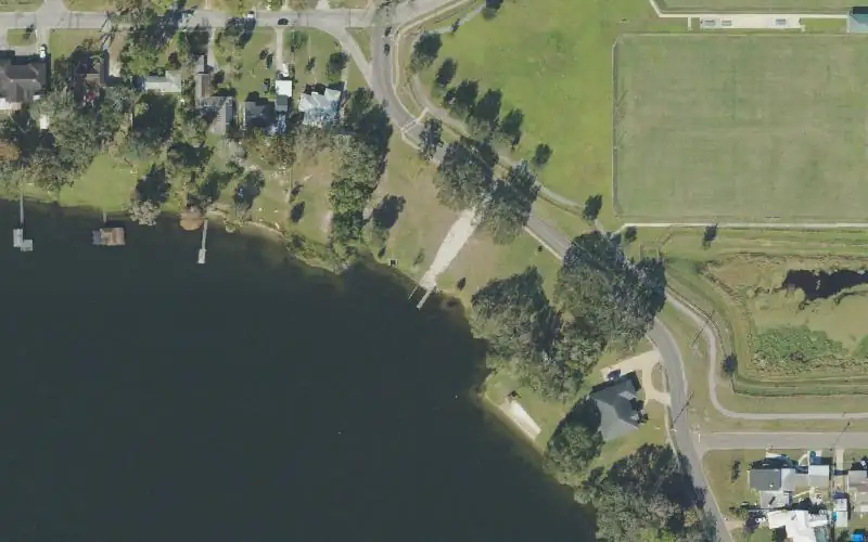 Aerial photo of the area around Lake Martha Public Boat Ramp, Polk County