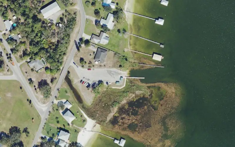 Aerial photo of the area around Lake Placid Public Boat Ramp - Placid View Drive, Highlands County