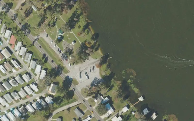 Aerial photo of the area around Lake Shipp Park Boat Ramp, Polk County