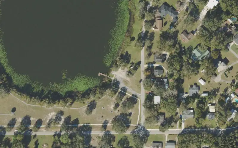Aerial photo of the area around Lake Swoope Twin Lakes Park Public Boat Ramp, Polk County