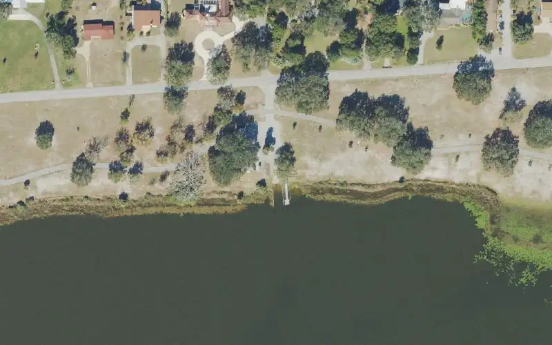 Aerial photo of the area around Lake Wales Public Boat Ramp, Polk County