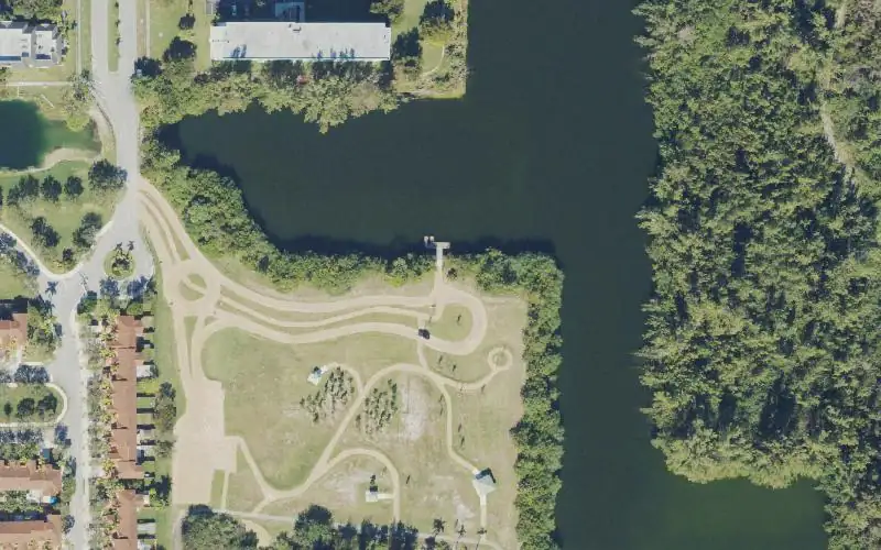 Aerial photo of the area around Lakes by the Bay Park - Canoe/Kayak Launch Dock, Miami-Dade County