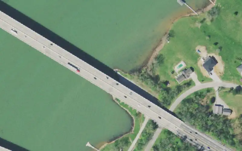 Aerial photo of the area around Lakewood , Roane County
