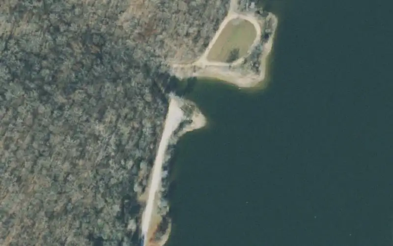 Aerial photo of the area around Laurel Hill Agency Lake, Lawrence County