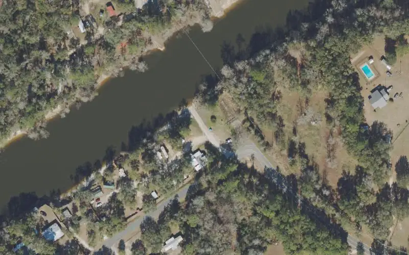 Aerial photo of the area around Lazy Daze Camp Ground (Ramp Closed), Leon County
