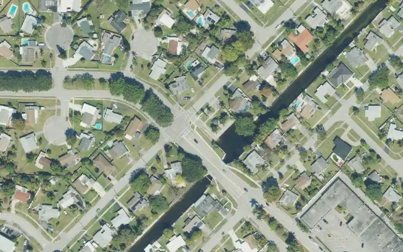 Aerial photo of the area around Legacy Park (Small Boats), Broward County