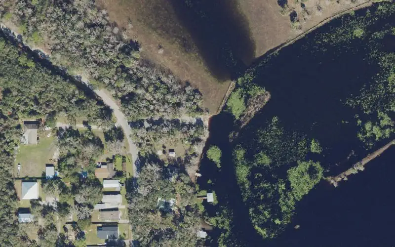 Aerial photo of the area around Lemon Bluff Public Boat Ramp, Volusia County