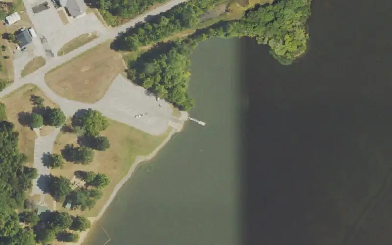 Aerial photo of the area around Linton Recreational Area, Trigg County