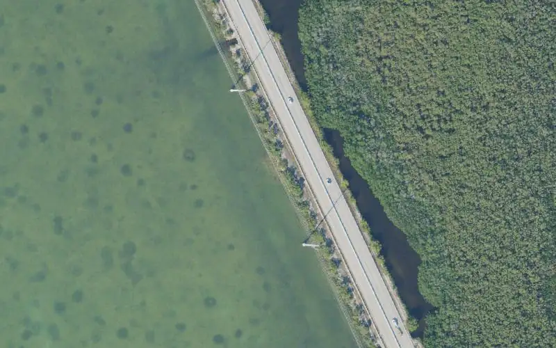 Aerial photo of the area around Little Blackwater Sound Ramp (Permanently Closed and Dismantled), Monroe County