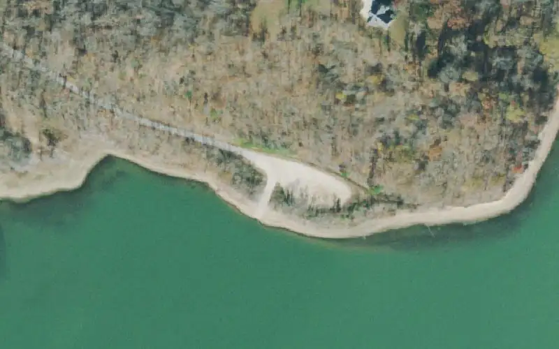 Aerial photo of the area around Little Crooked Creek, Benton County