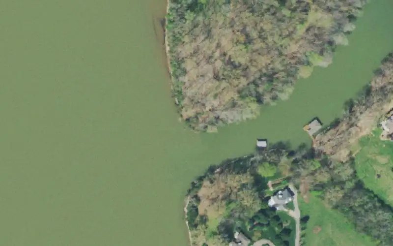Aerial photo of the area around Little Dogwood, Roane County
