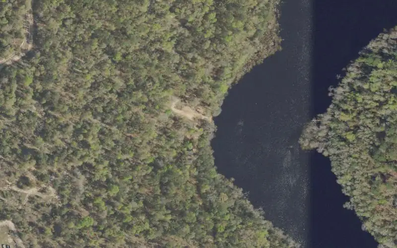 Aerial photo of the area around Little River Lake, Washington County