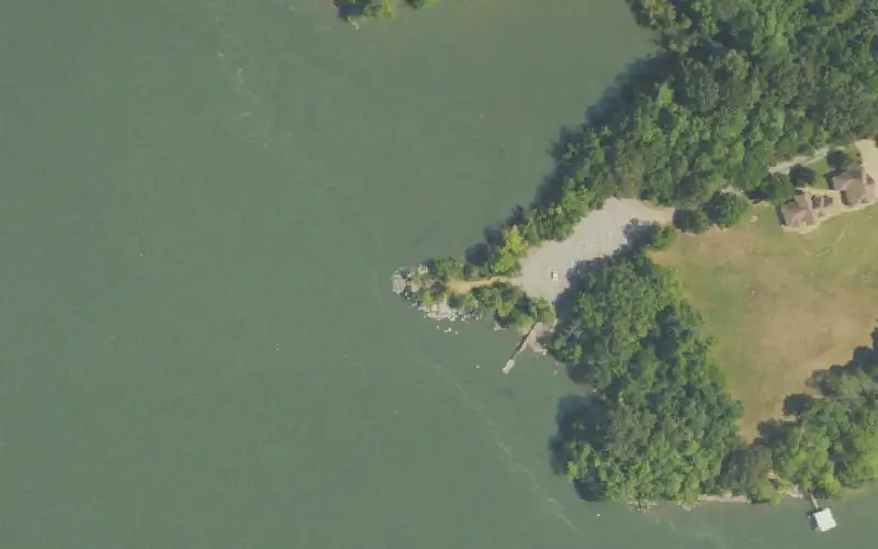 Aerial photo of the area around Little River Ramp, Trigg County