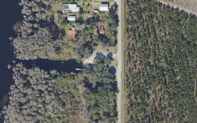 Aerial photo of the area around Little Santa Fe Lake, Bradford County