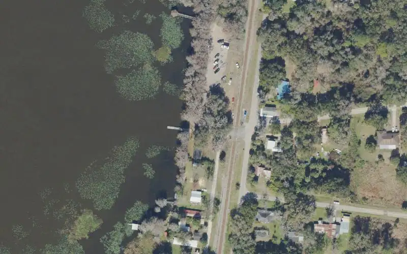 Aerial photo of the area around Lochloosa Park, Alachua County
