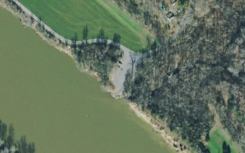 Aerial photo of the area around Lock B Northside, Montgomery County