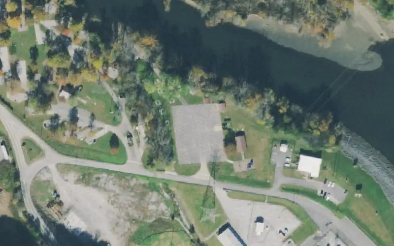 Aerial photo of the area around Long Branch, DeKalb County