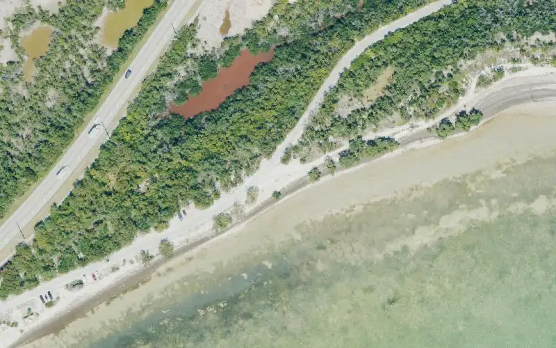 Aerial photo of the area around Long Key State Park - Kayak Beach, Monroe County