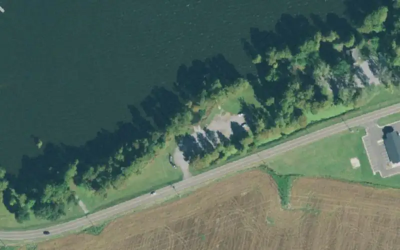 Aerial photo of the area around Long Park, Lake County