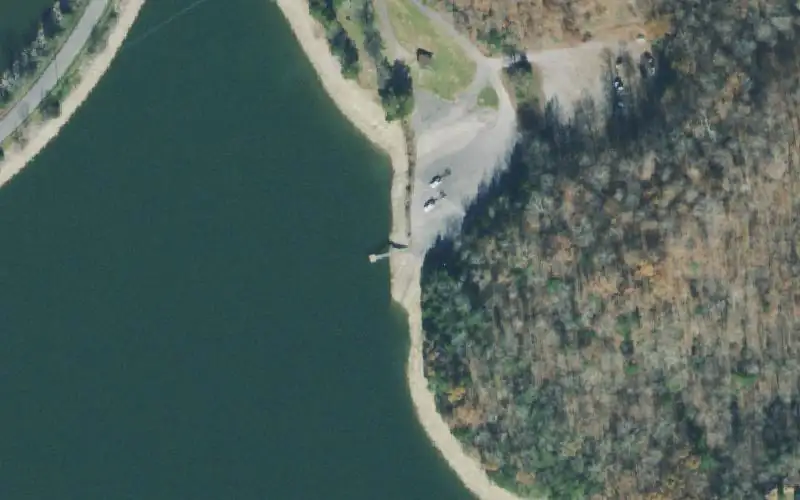 Aerial photo of the area around Lost Creek, Moore County